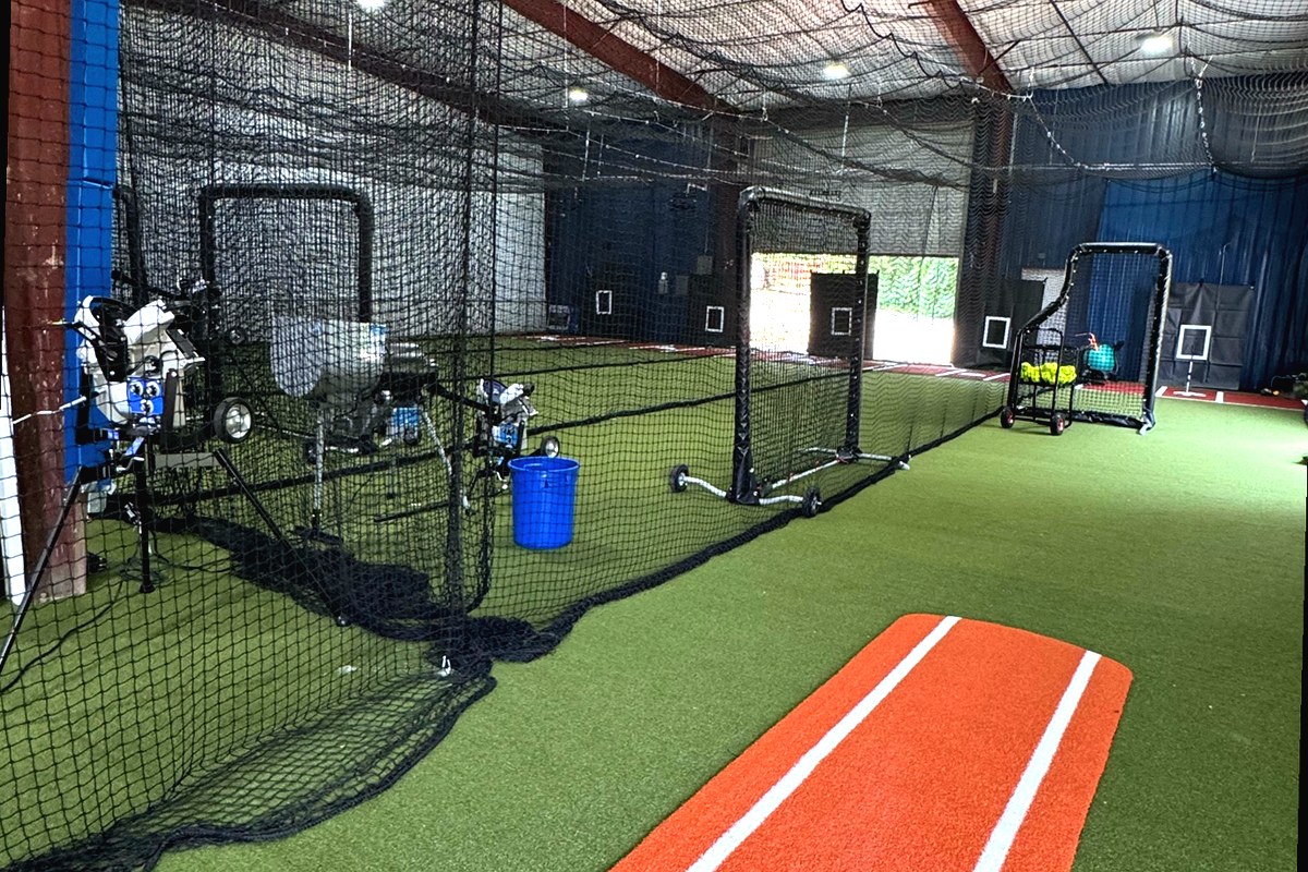 Strike Zone batting cage pitching lane interior